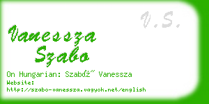 vanessza szabo business card